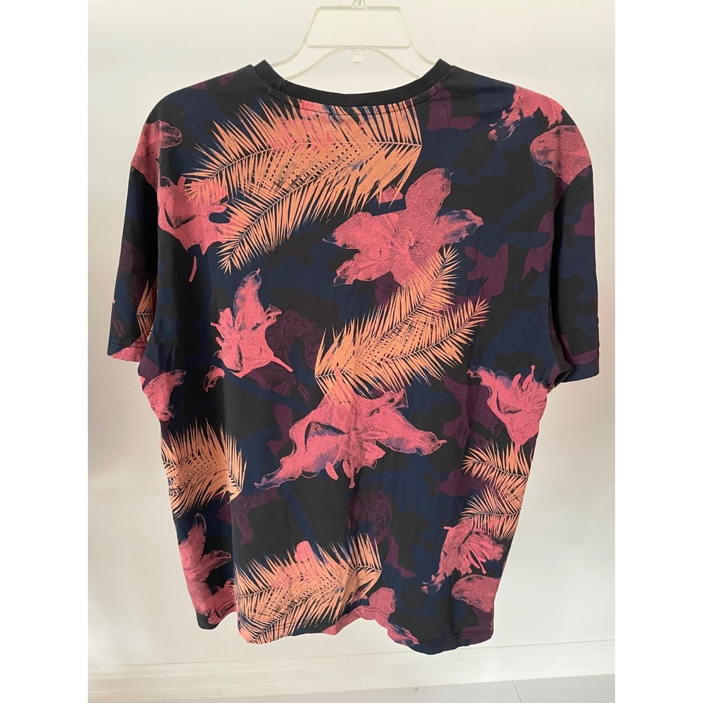 Puma Tropical Men's Large T-Shirt Black Short Sleeve Large Puma Logo Vintage - Picture 5 of 7